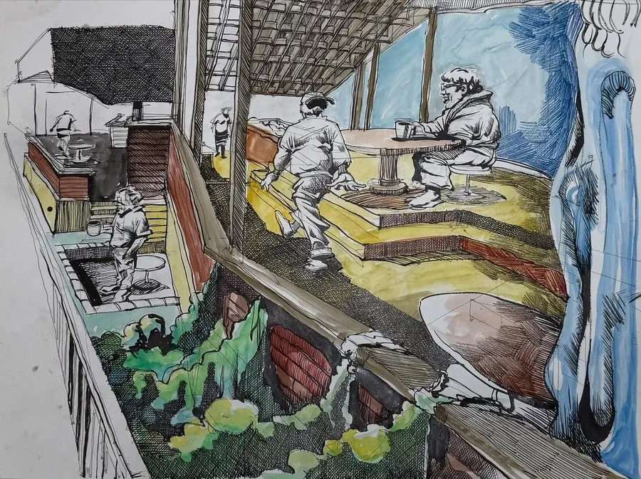 Various Views from the Shotgun House